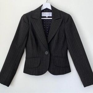 Pinstripe Black Blazer
